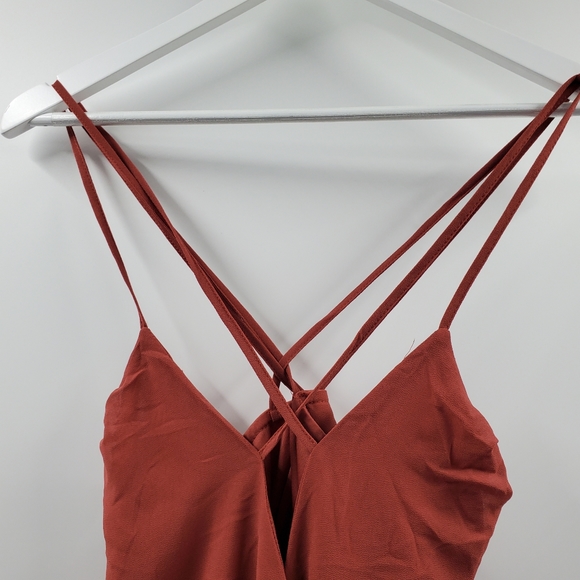 Fashion Nova I'll Take It From Here Cutout Bodysuit Rust Orange - Picture 5 of 9